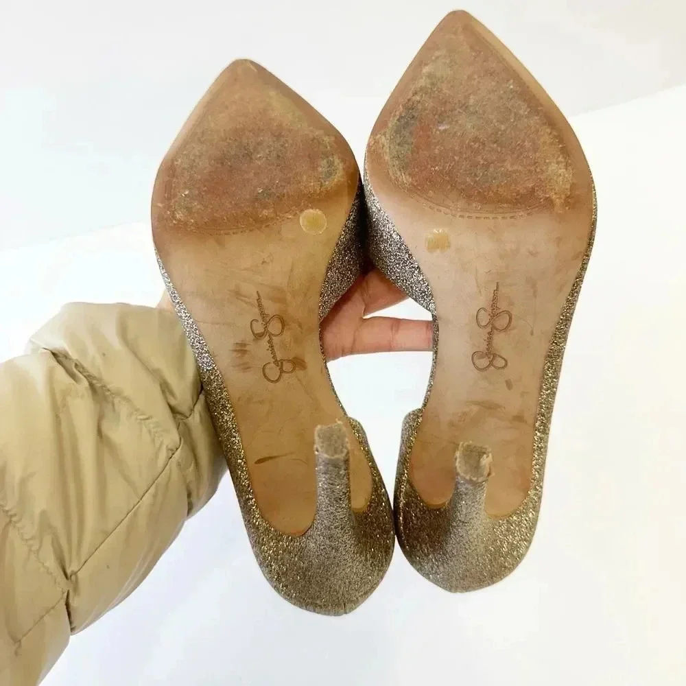 JESSICA SIMPSON Sparkly D'Orsay Party Heels Size 7.5‎